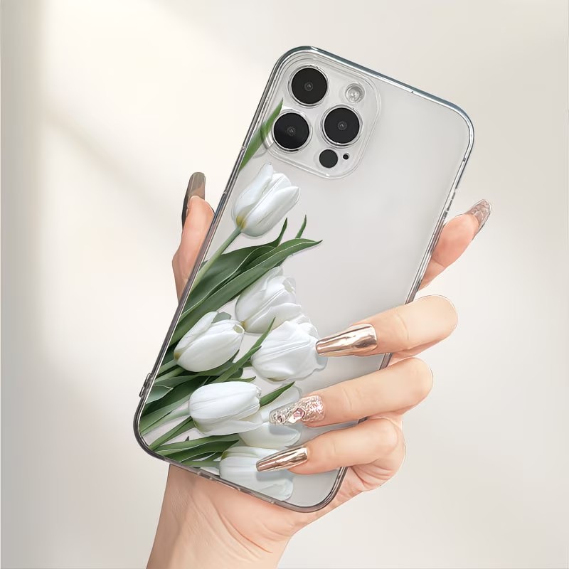 Apple Iphone 16 - Etui na telefon z nadrukiem tulipanów
