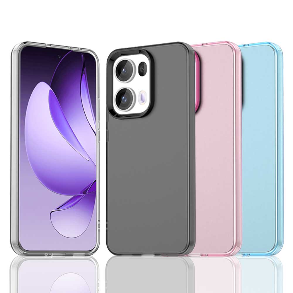 Oppo Reno 12 - Etui w kolorze cukierkowym, matowe, półprzezroczyste,